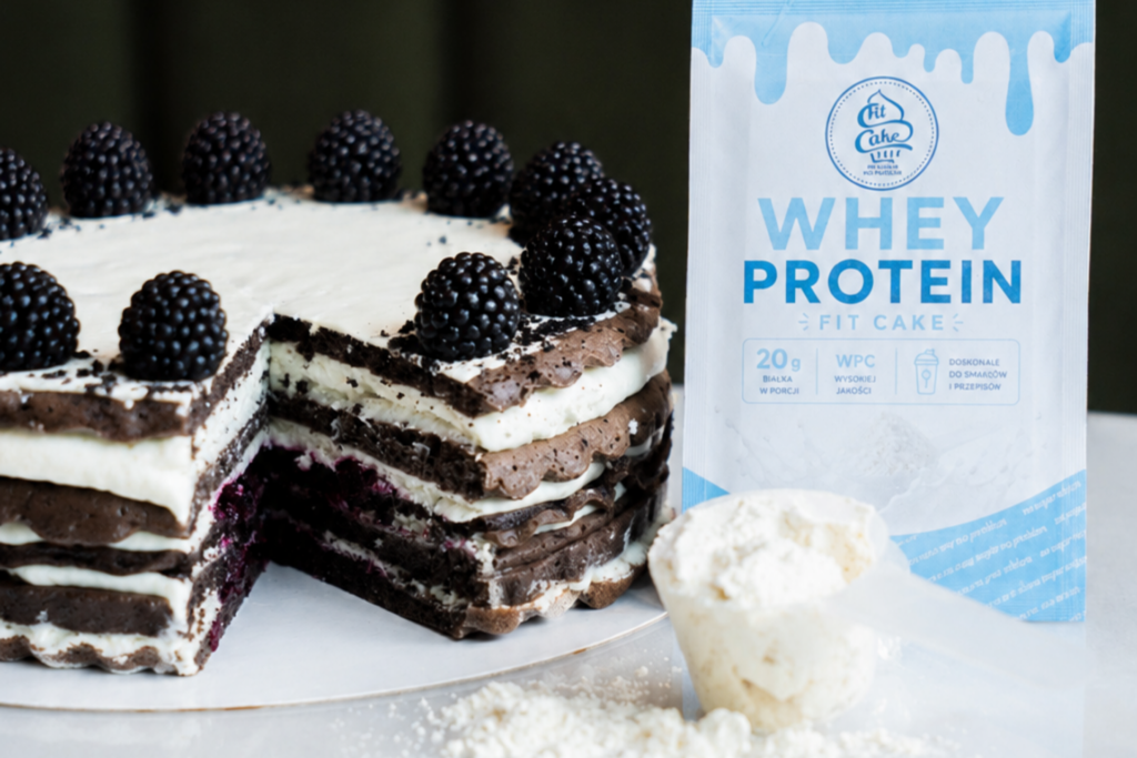 smaczne ciasta proteinowe, proteiny, ciasto czarny las fit cake proteinowe, wysoka zawartość białka